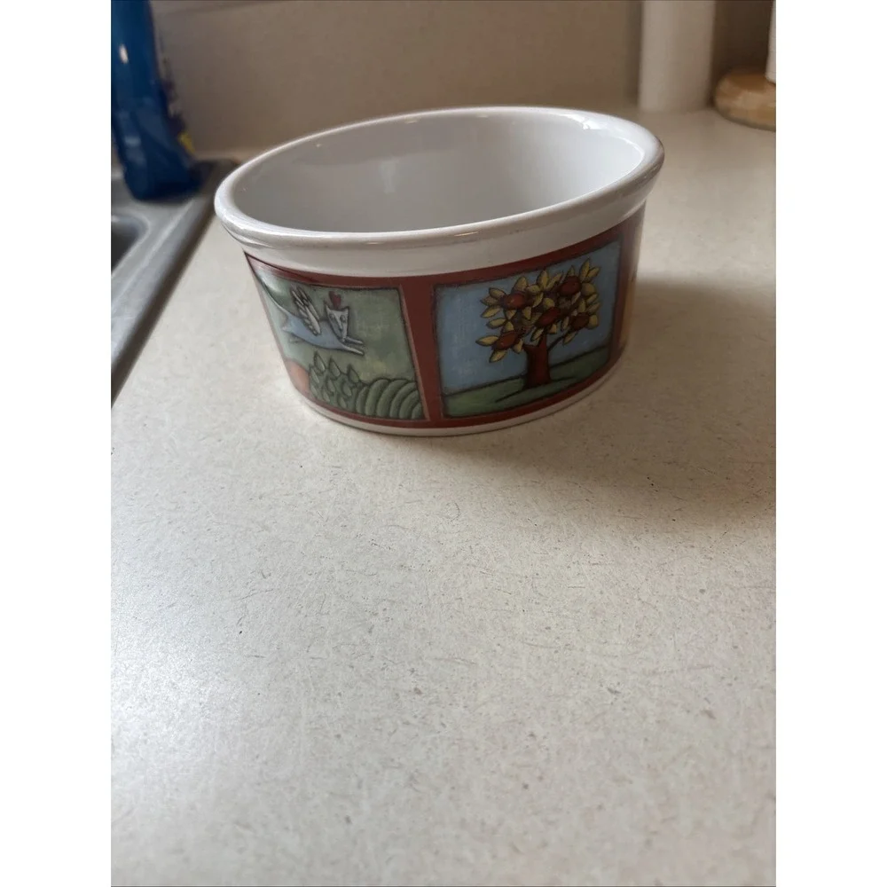 Ursula Dodge Cat Pet Bowl Signature Housewares Flight Of The Blue Cat Stoneware
